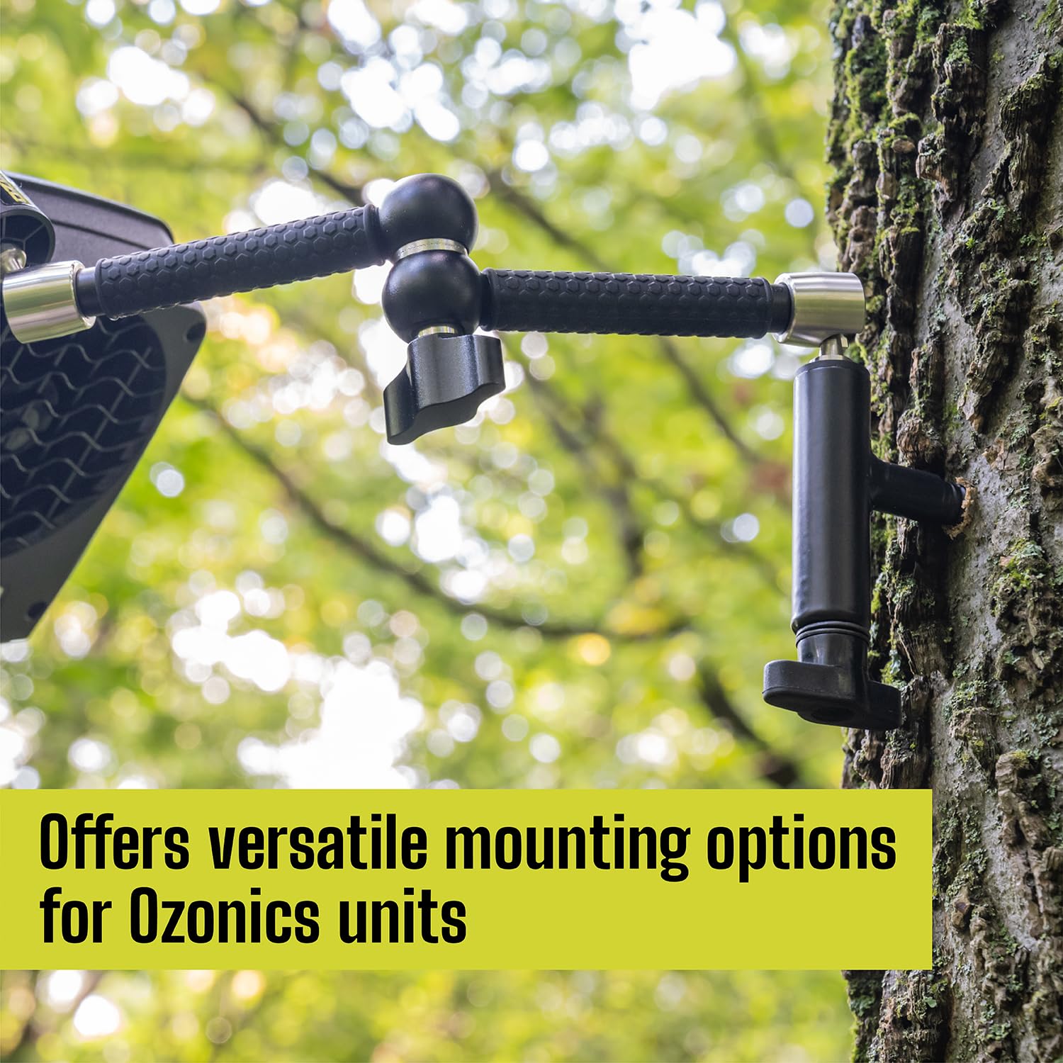 The SG-MD03 is compatible with HR230, HR300, OrionX, and HR500 units for versatile tree mounting.