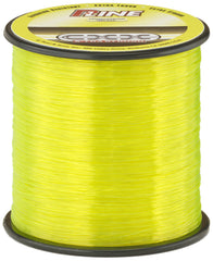 P-Line CXX-Xtra Strong 1/4 size spool in fluorescent green with high visibility on water