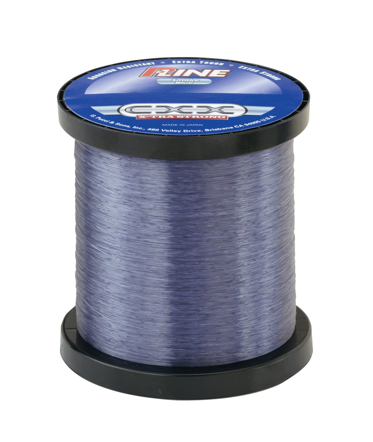 P-Line CXX Xtra Strong bulk spool in Smoke Blue, ready for tough cover and long casts