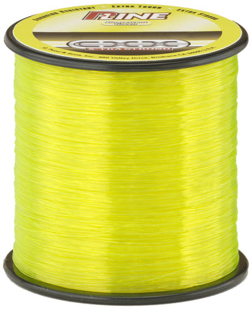 P-Line CXX-Xtra Strong 1/4 size spool in fluorescent green for abrasion resistance.