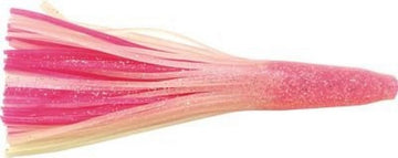 P-Line Double Squid Skirt 6-inch pink glitter glow adds lifelike motion for halibut and trolling rigs