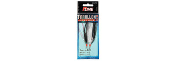 P-Line Farallon Feather 2 HK 5/0 White/Black for vertical jigging in saltwater.