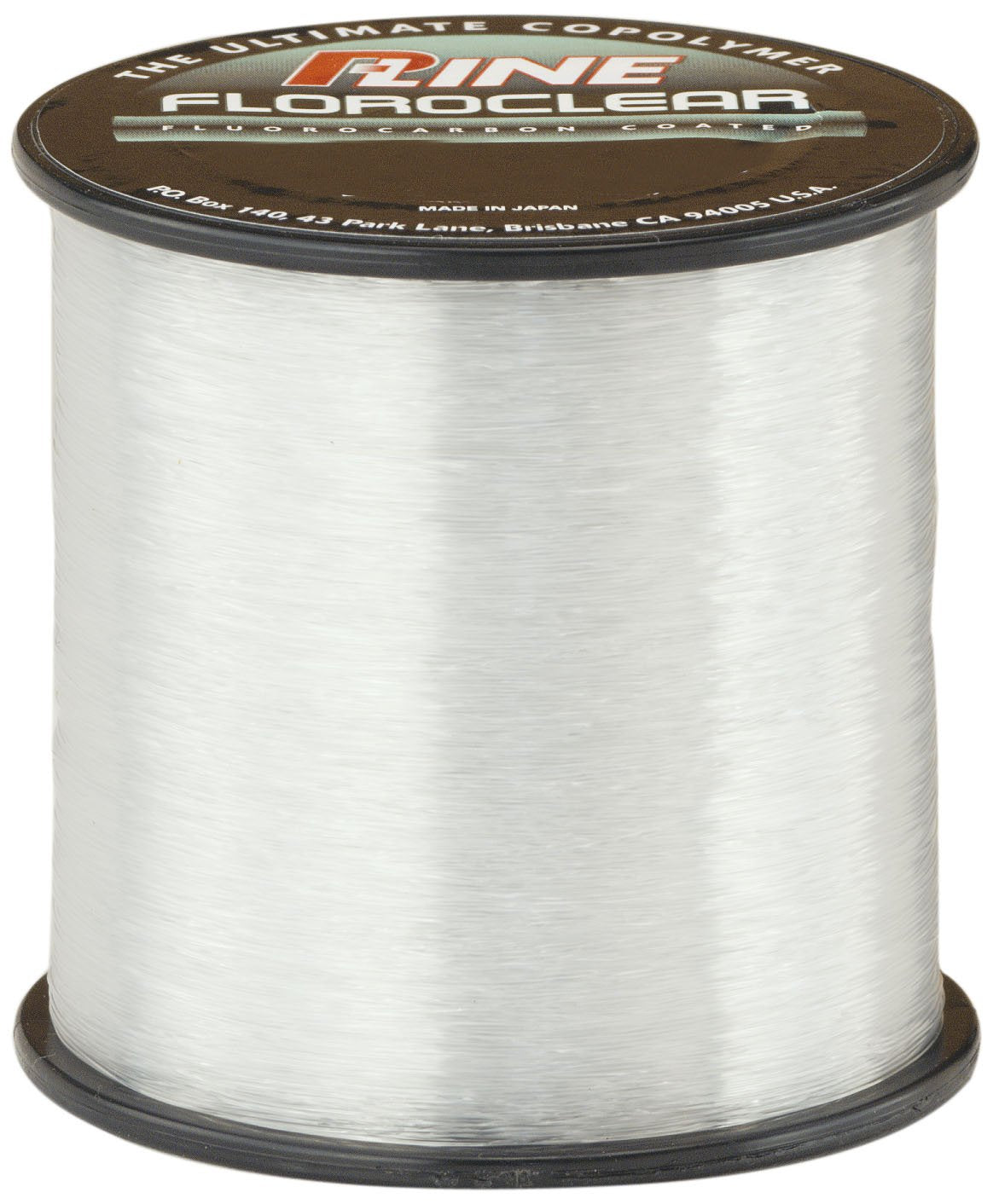 P-Line Floroclear spool with 600-yard 8lb line, virtually invisible underwater.