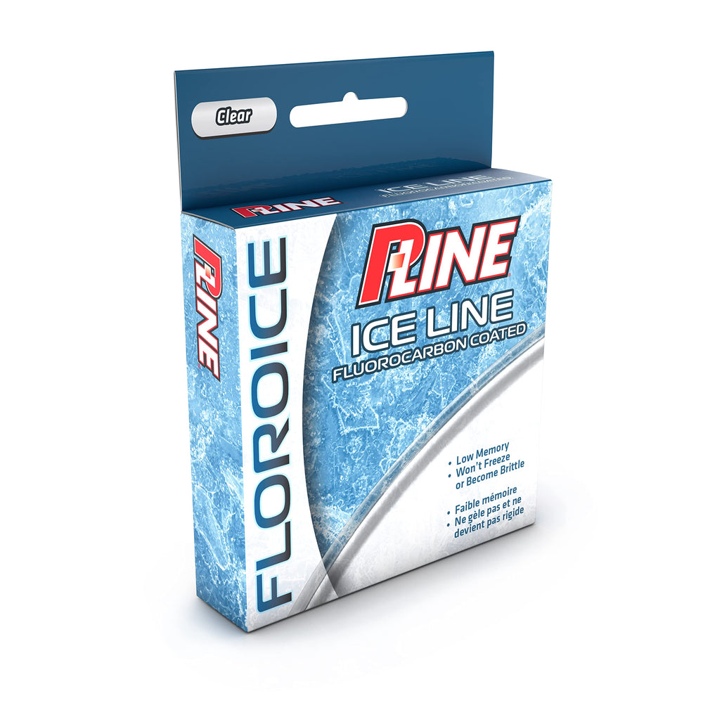P-Line Floroice fishing-spool with 100 yd clear line for cold-water fishing