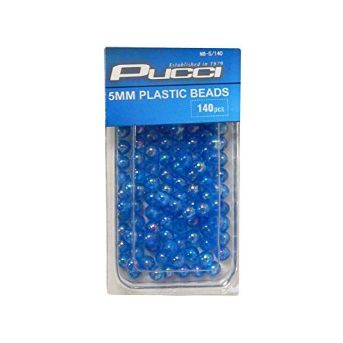 P-Line Pucci N8-6 beads in sky blue pearl, 6mm, for trout and walleye rigs