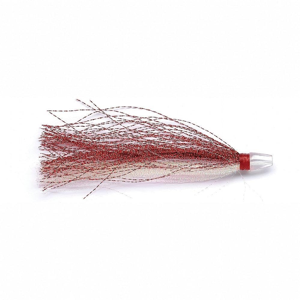 P-Line squid insert lure 4-5inch red rainbow, high-visibility color for attracting targets.