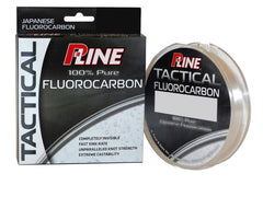 P-Line Tactical fluorocarbon 200 yd spool in clear, highly abrasion-resistant and nearly invisible underwater.