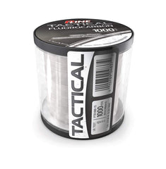 P-Line Tactical Fluorocarbon 20lb 1000yd spool, virtually invisible underwater for stealthy fishing.