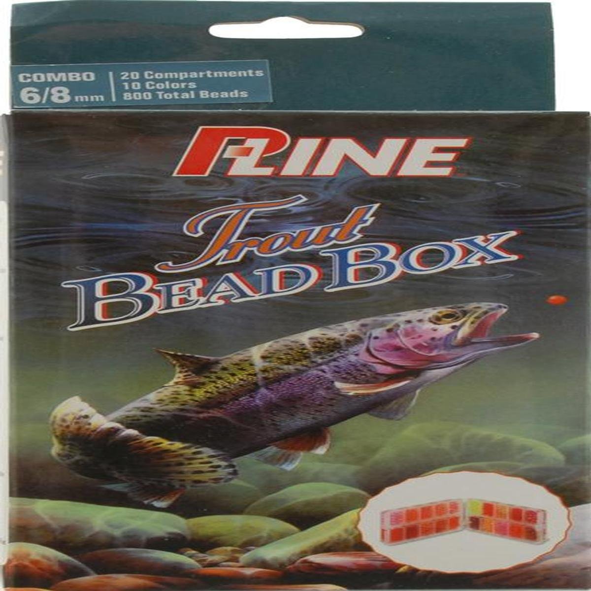 P-Line Trout Bead Bait assortment with 10 colors for trout feeding on protein-rich eggs