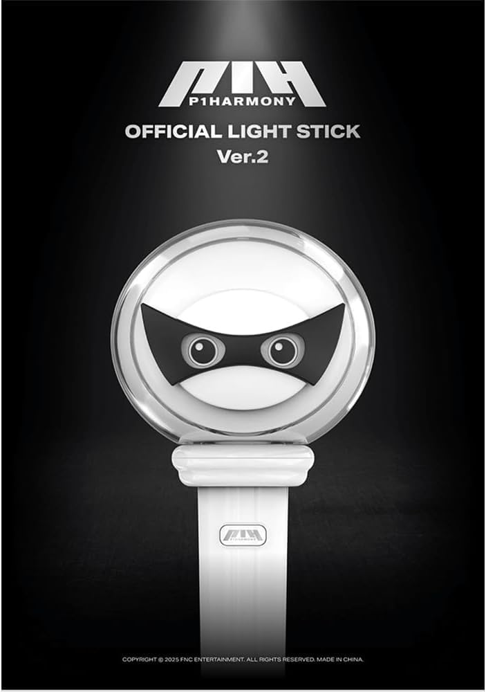 P1HARMONY lightstick ver2 light on displays vivid color for stage moments.