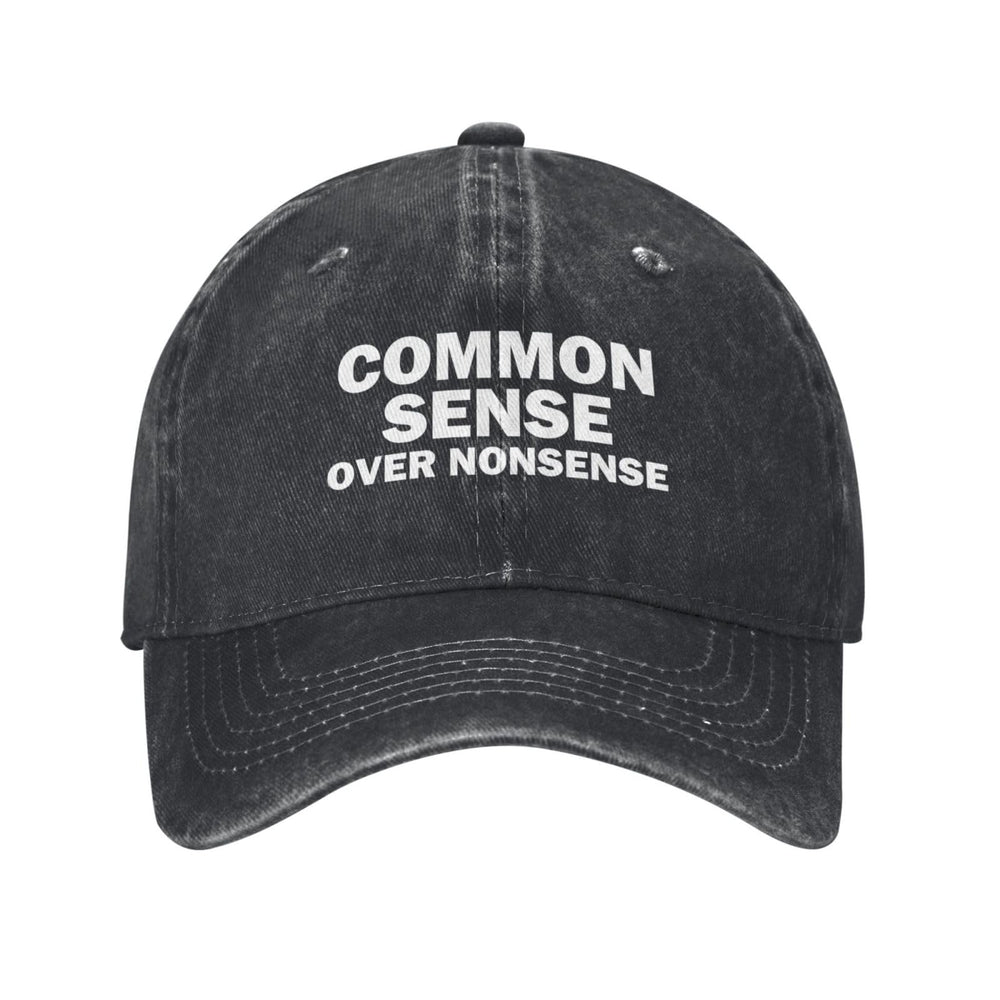 Pabeorsn Common Sense Over Nonsense Hat front view for daily casual styling