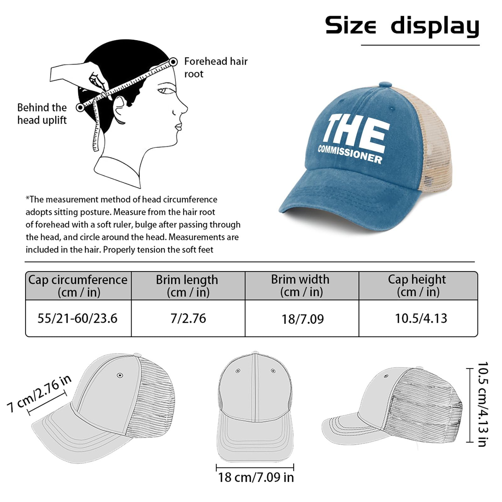 pabeorsn The Commissioner Trucker Hat helps manage sweat with quick-dry tech.