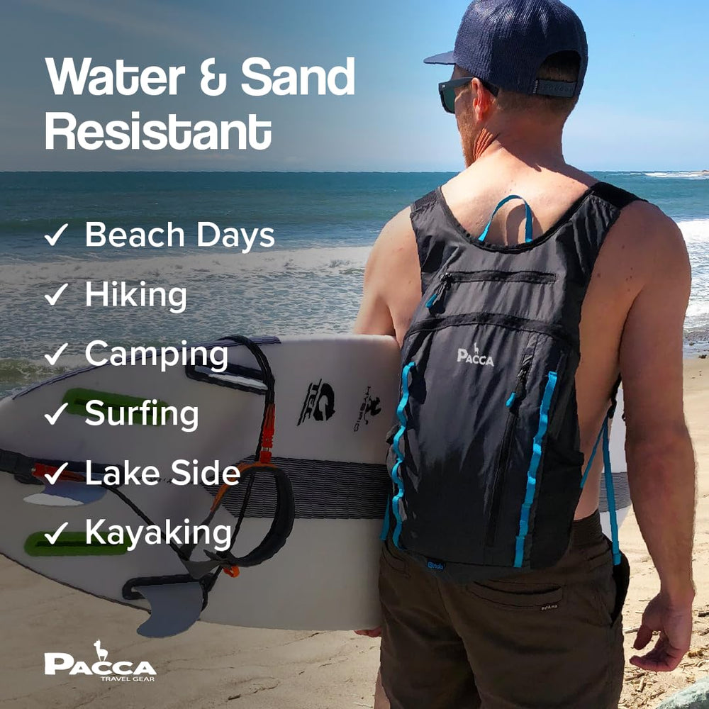 Pacca Onda organized pockets and clips keep keys and sunglasses secure.