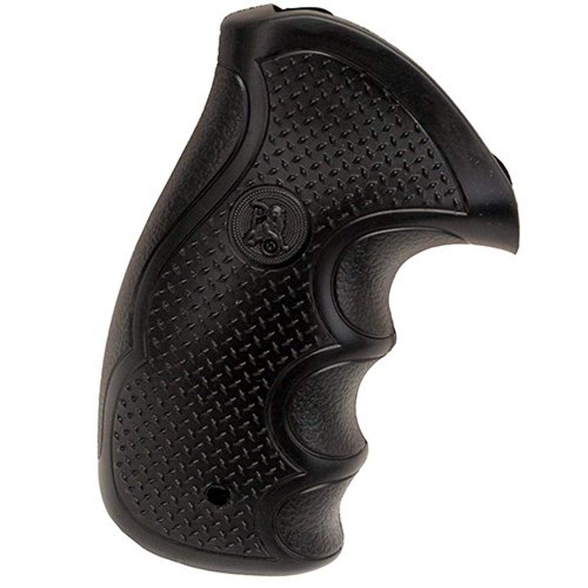 Pachmayr Diamond Pro Series grip for S&W N-Frame Round Butt, Black – front view