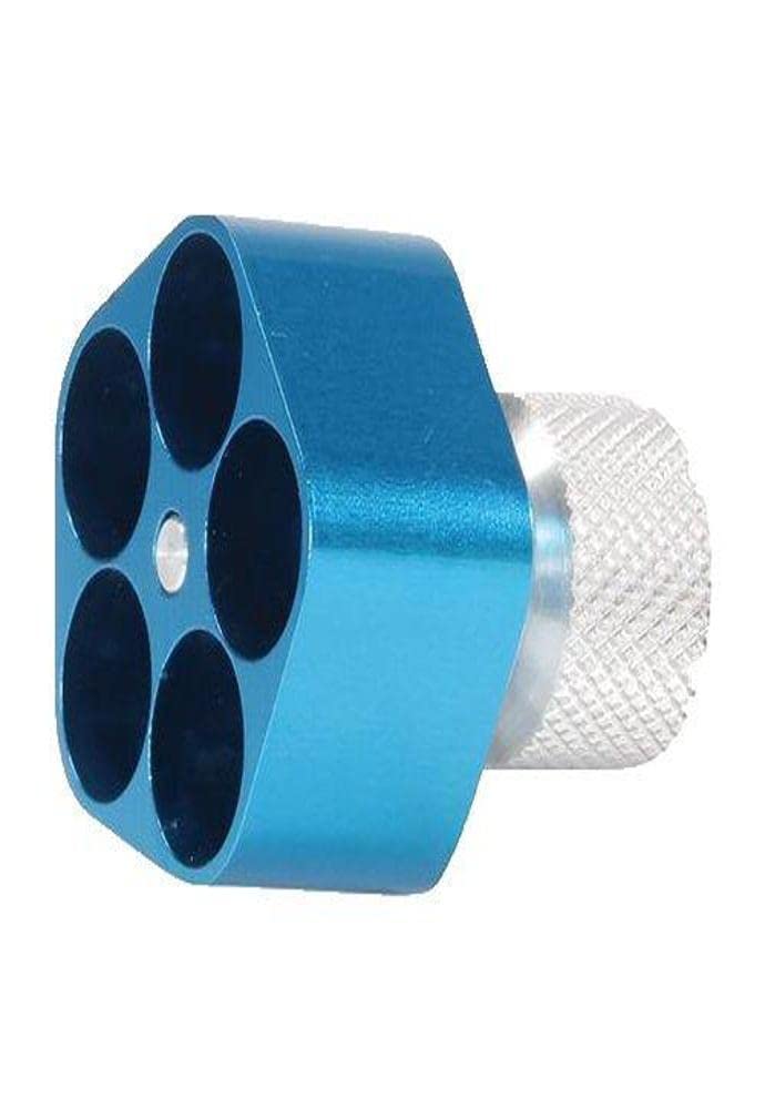 Pachmayr 02650 Competition Speedloader for Smith & Wesson J-Frame – side view (blue/silver)