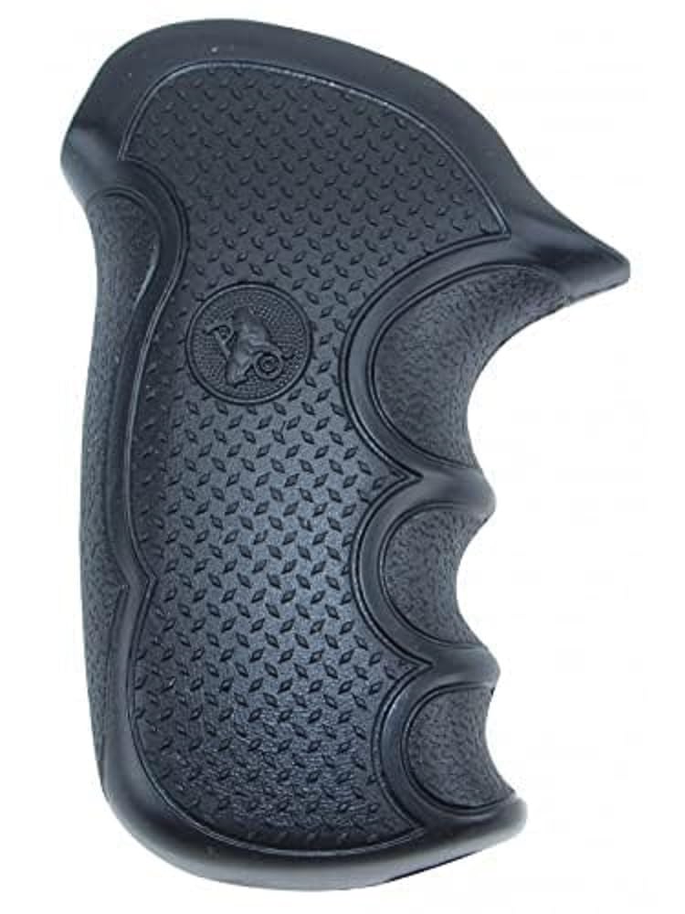 Pachmayr Diamond Pro Grip installed on Taurus Compact Public Defender with Steel Frame - Black