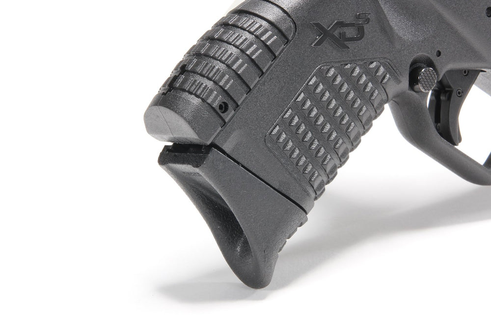 Pachmayr Springfield XD-S grip extender profile shows secure grip surface.