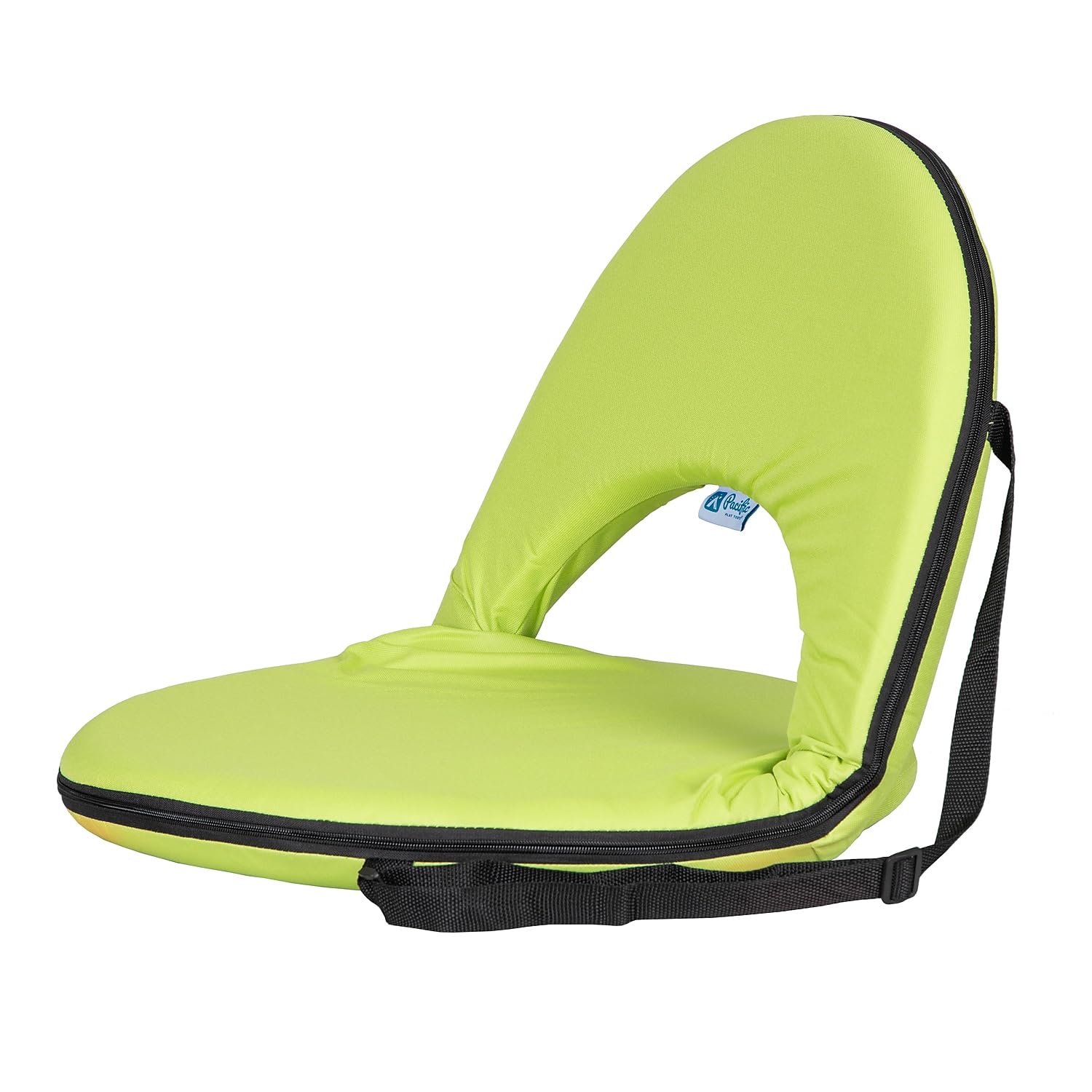 Pacific Play Tents Stansport multi-fold padded seat green front view, ideal for classroom or events