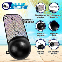PacificReef downrigger weight pancake quick-release clip for easy weight changes