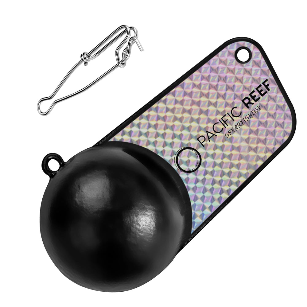 PacificReef downrigger weight pancake reflective tape attracts salmon and trout