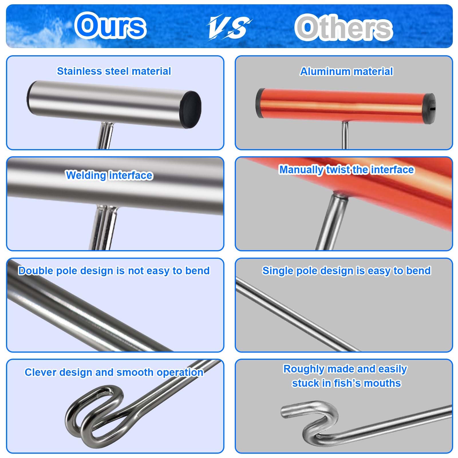 Pack of two hook remover tools on white background