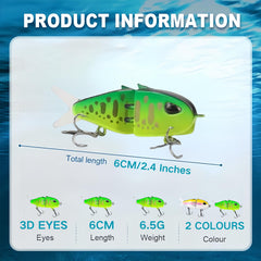 Lifelike 3D eyes and pearlescent coating on lure