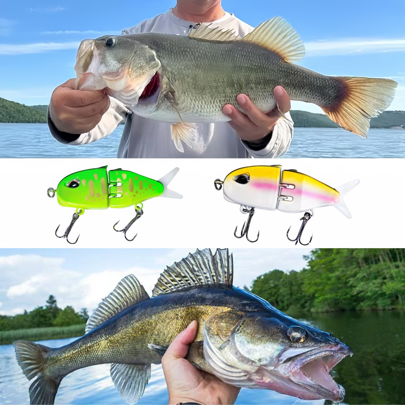 Glide bait suitable for freshwater and saltwater fishing