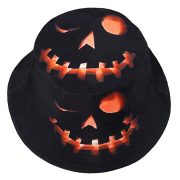 Packable and foldable Halloween bucket hat in travel bag