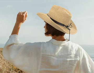 Shapable brim close-up with beaded detailing
