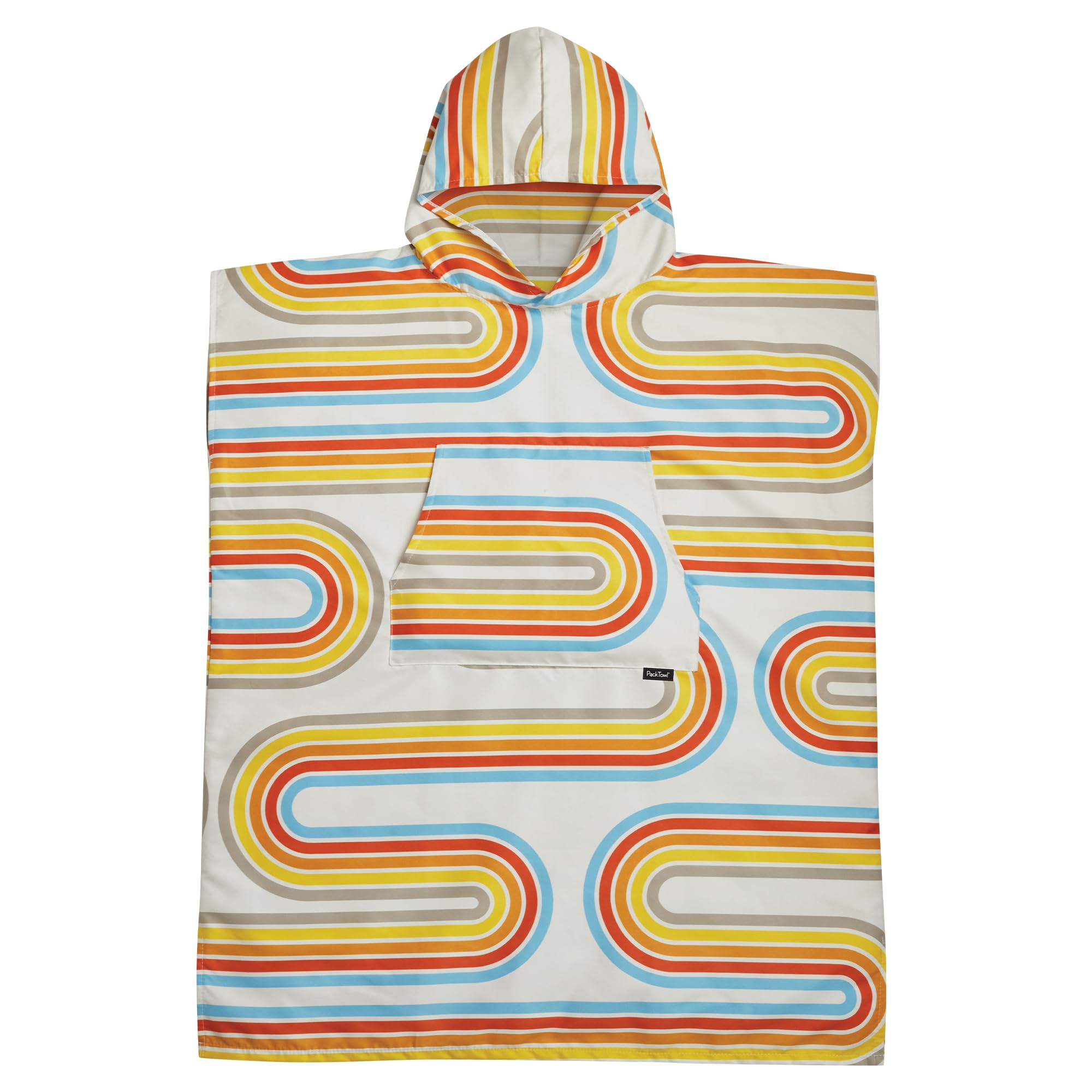 PackTowl lightweight microfiber hooded poncho front view for quick privacy changing at the beach