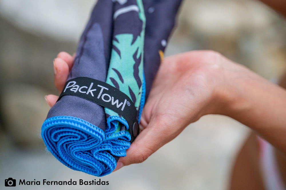 PackTowl Personal Flow Print backpack-travel context signals lightweight travel companion.