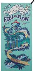 PackTowl Personal Flow Print closeup highlights soft microfiber and vibrant design for travel.