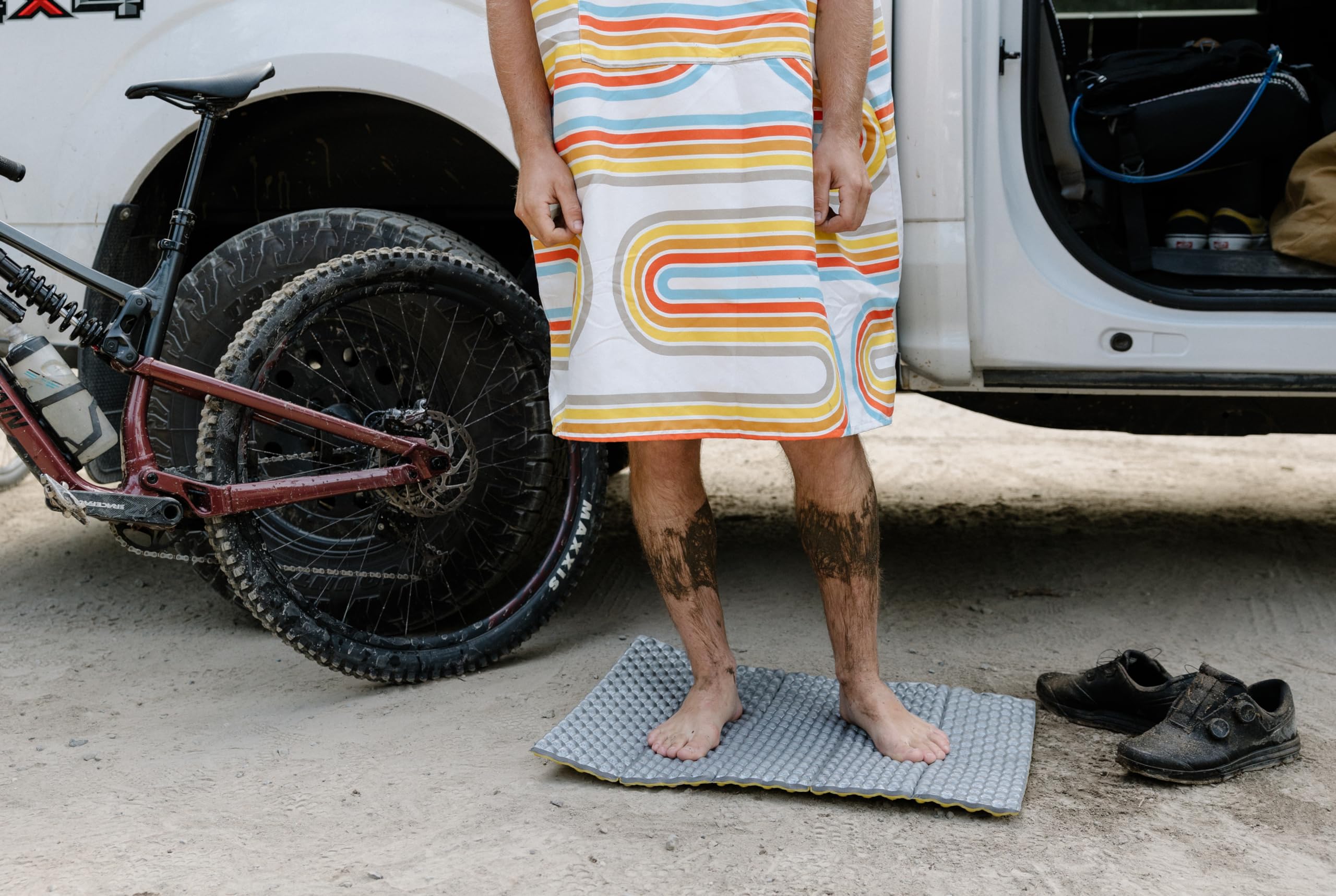 PackTowl privacy friendly poncho designed for beach changing on the go