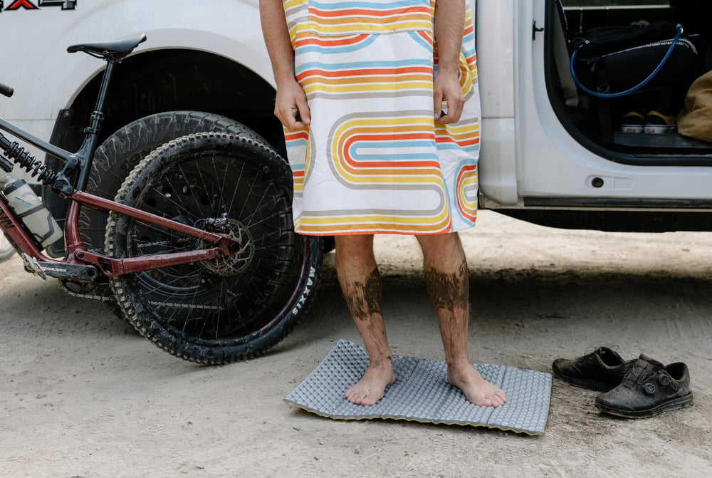 PackTowl privacy friendly poncho designed for beach changing on the go