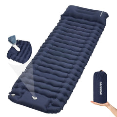 PACOONE camping sleeping pad setup demonstrating connectable design for a shared nights