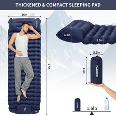 PACOONE connectable double pad allows a larger sleeping surface for couples outdoors