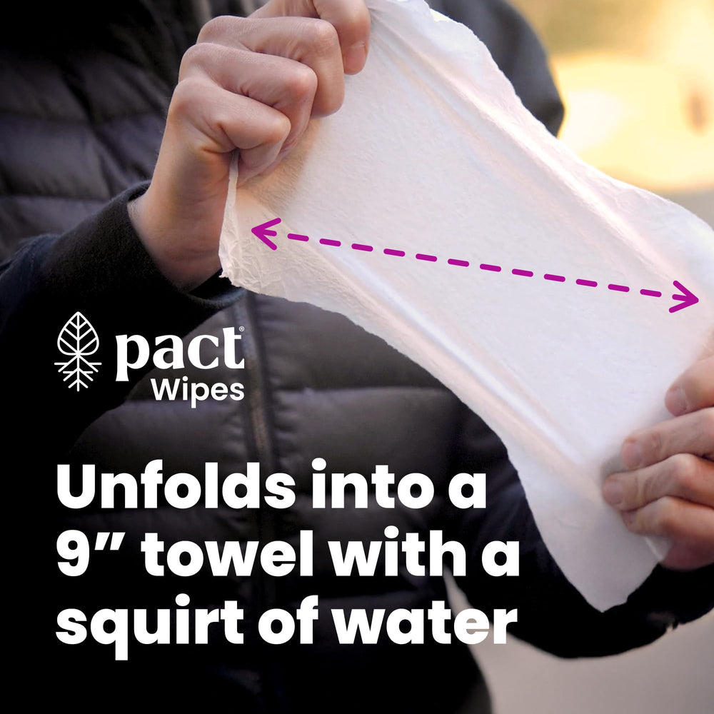 PACT Ultra Lite Bathroom Kit mycelium tabs pouch supports faster natural breakdown.