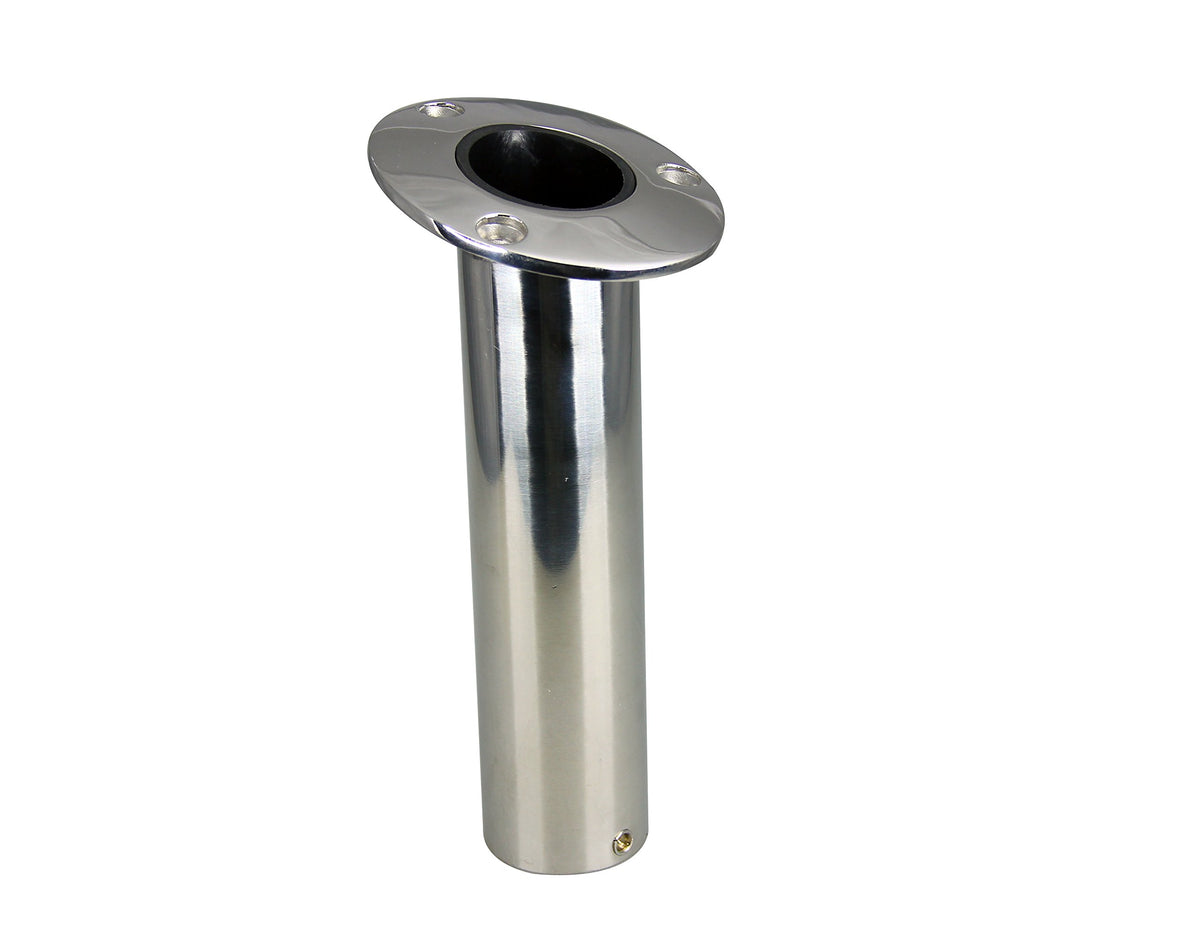 Pactrade Marine rod holder flush mount angled 15° for secure on-deck fishing.