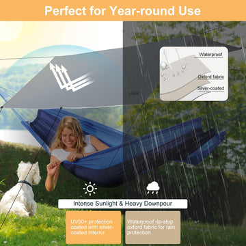 PAHTTO tarp UV protection with inner silver liner blocks harsh sun