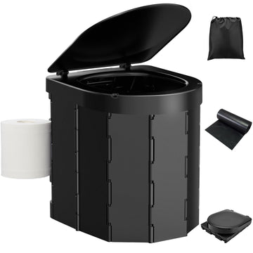 PAHTTO folding camping toilet seat demonstrates a comfortable elevated design for outdoors