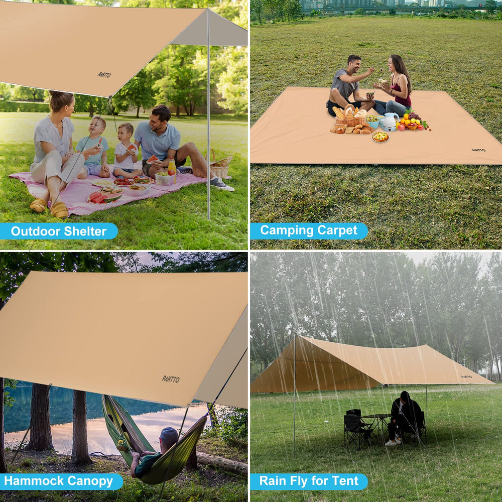 PAHTTO rain fly roomy 4-6 person shelter for family outings and group camping