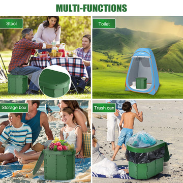 PAHTTO portable camping toilet multi-use design for versatile outdoor tasks.