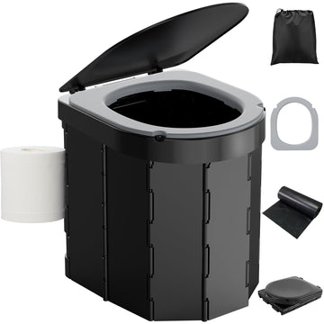 PAHTTO portable camping toilet with PU cushion offers cool-warm comfort on outdoor trips