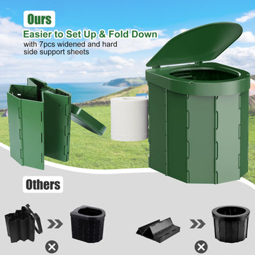 PAHTTO portable camping toilet with handle for easy carrying.