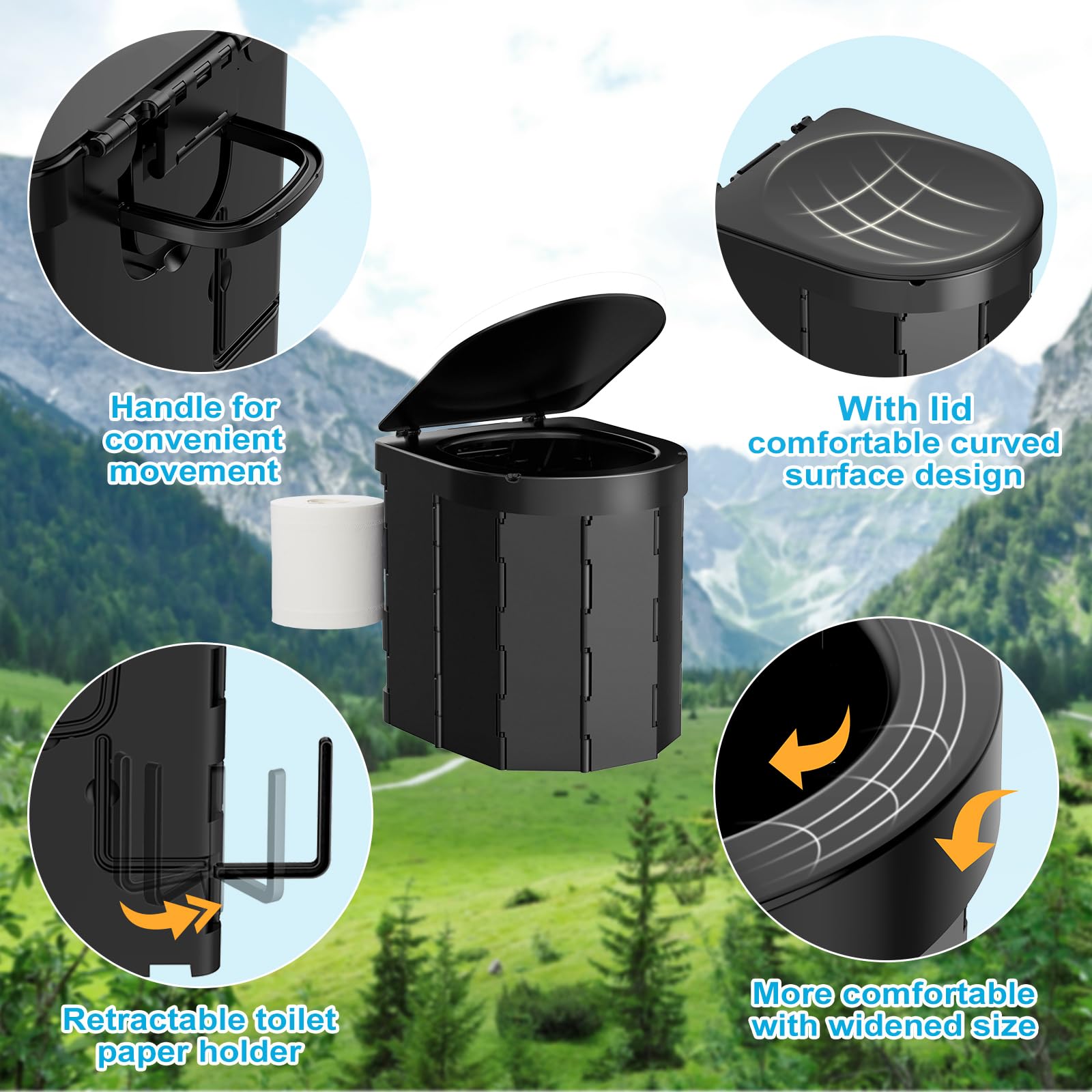 PAHTTO portable toilet waterproof storage bag protects the unit during travel