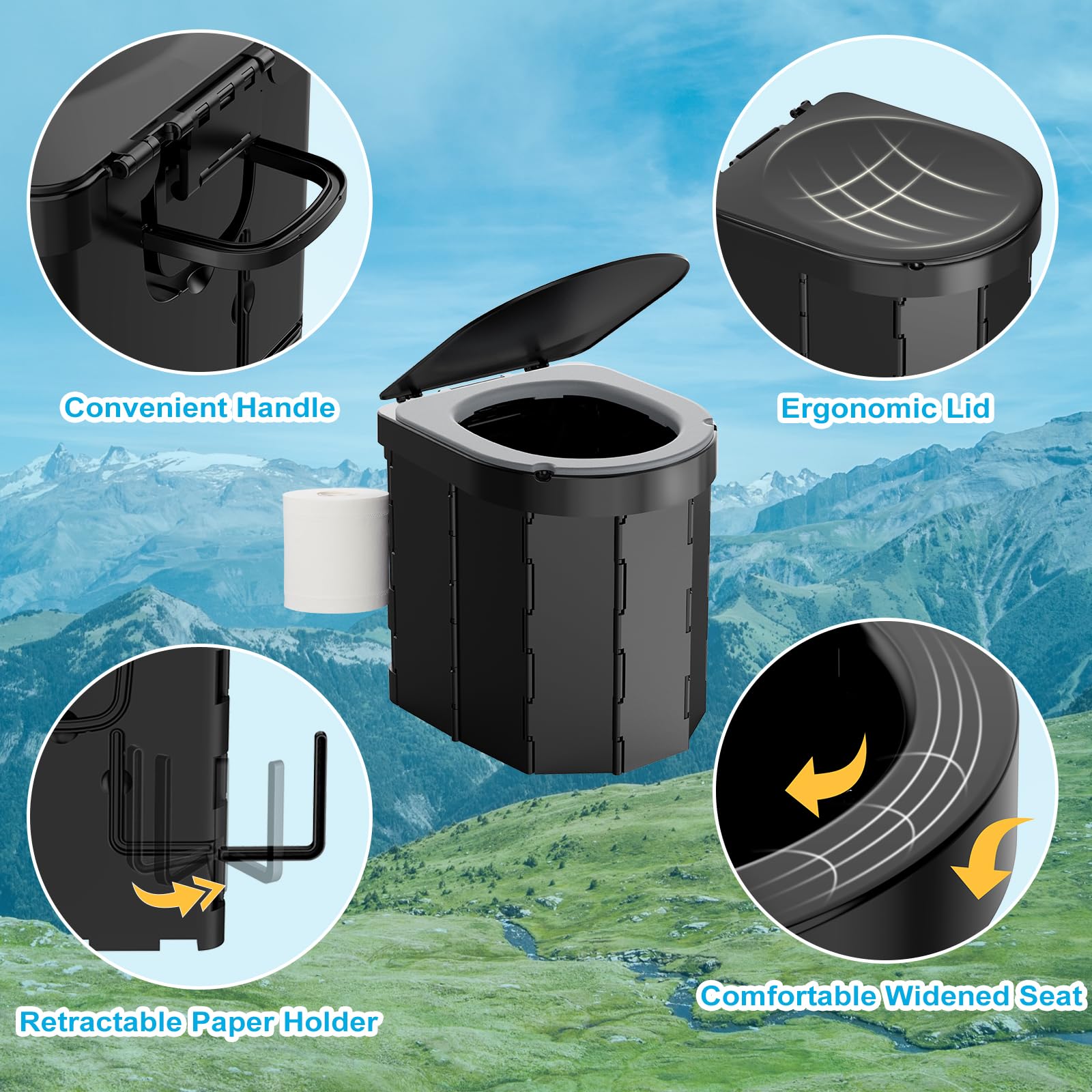 PAHTTO retractable toilet paper holder keeps standard rolls handy during trips