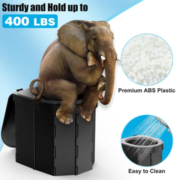 PAHTTO sturdy ABS plastic construction supports up to 400 lbs for versatile use.