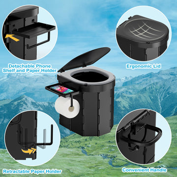 PAHTTO integrated toilet paper holder ensures clean, convenient access on trails.
