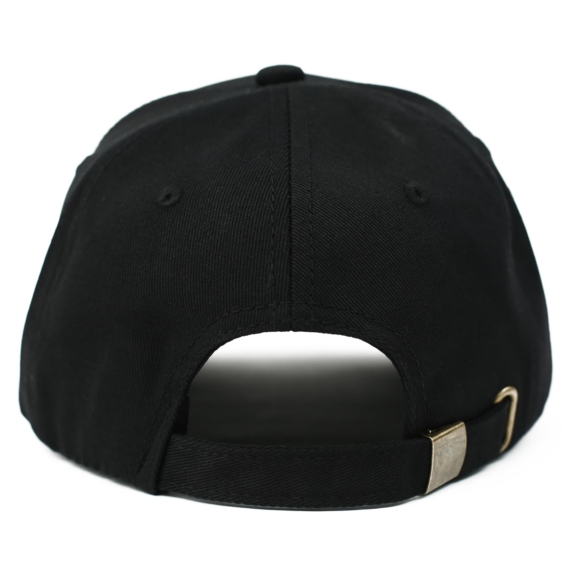 PAHVRION leather patch baseball hat side view showing adjustable strap for versatile fit