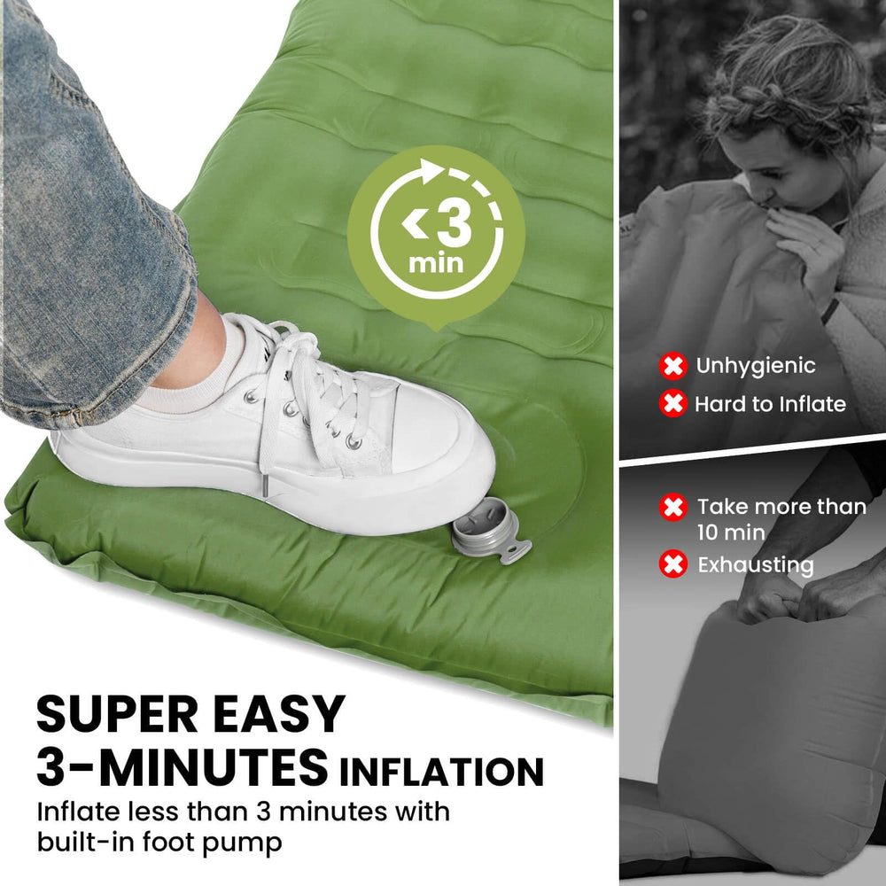 Pallfi sleeping pad double-layer valves reduce air leakage for stability